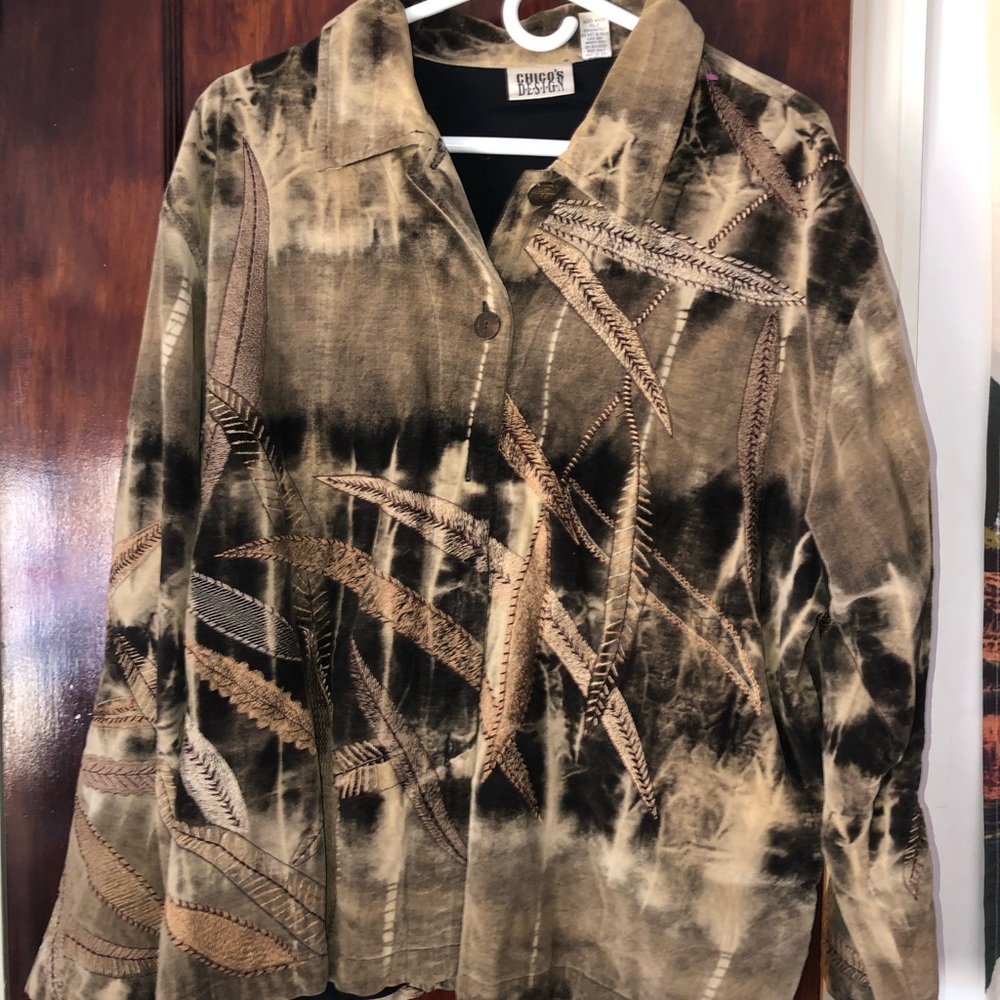 A fun bleach died hippie fall jacket